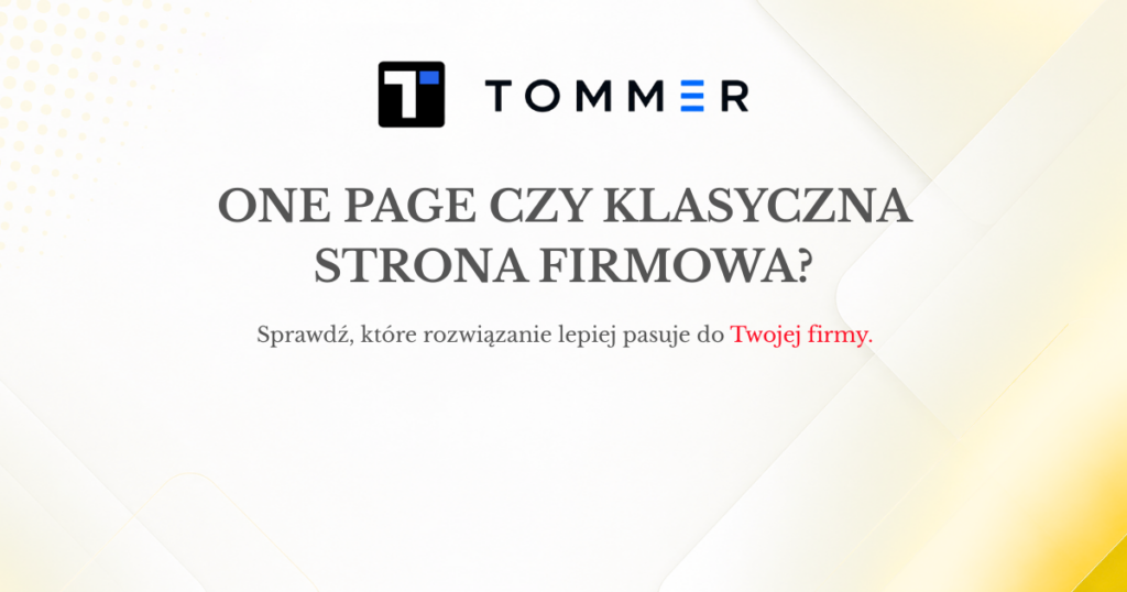 One Page czy klasyczna strona firmowa – porównanie